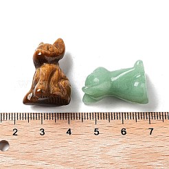 Natural & Synthetic Gemstone Carved Dog Statues Ornament&nbsp;G-P525-10