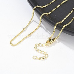 女性用真鍮サテライトチェーンネックレス  カドミウムフリー＆鉛フリー  18KGP本金メッキ  17.44インチ（44.3cm）&nbsp;NJEW-P265-43G