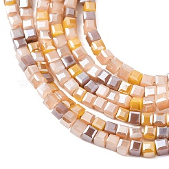 Electroplate Glass Beads Strands&nbsp;EGLA-F121-FR-B04