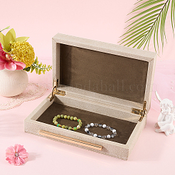 1Pc Wood Covered with PU Leather Jewelry Storage Boxes with Golden Tone Iron Findings&nbsp;CON-CN0001-24