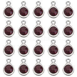20Pcs Faceted Glass Charms&nbsp;RGLA-TADJ0001-01E