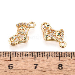 Brass Micro Pave Cubic Zirconia Charms&nbsp;KK-N263-142B-G