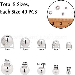 ラウンド真鍮製ビーズ  鉛フリー＆ニッケルフリー＆カドミウムフリー  プラチナ  2~6mm  穴：0.8~3mm  200個/箱&nbsp;KK-NB0002-31P-NR