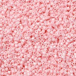 シリンダーシードビーズ  不透明色の光沢  均一サイズ  ショッキングピンク  2x1.3~1.5mm  穴：0.8~1mm  約888個/10g&nbsp;X-SEED-H001-B02