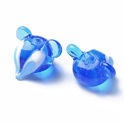 Handmade Transparent Lampwork Beads&nbsp;LAMP-T011-12D