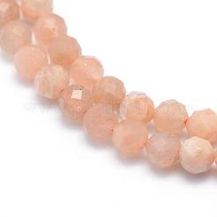 Natural Sunstone Beads Strands&nbsp;G-E411-13B-3mm