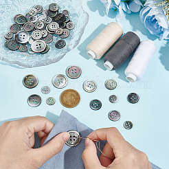26Pcs 4 Style Natural Shell Buttons&nbsp;BUTT-NB0001-67