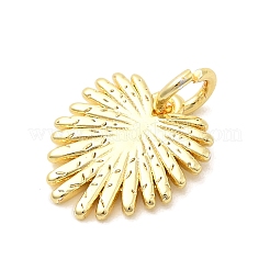真鍮製チャーム  葉  長持ちメッキ  ラックめっき  丸カン付き  18KGP本金メッキ  12x11x1mm  穴：3.2mm&nbsp;KK-C139-31G-G