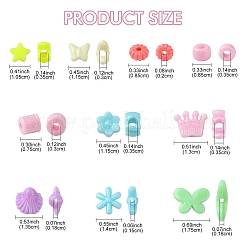 50Pcs 10 Styles Opaque Plastic Beads&nbsp;KY-YW0001-68