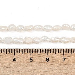 天然養殖淡水パールビーズ連売り  研磨両側  グレード3a+  貝殻色  3~4mm  穴：0.7mm  約74~77個/連  13.86~13.98''（35.2~35.5センチメートル）&nbsp;PEAR-P064-20E-02B