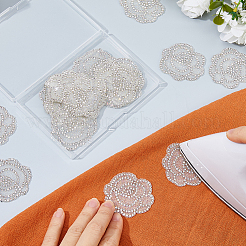 20Pcs Flower Crystal Rhinestone Sew on Cloth Patches&nbsp;PATC-FH0001-34A