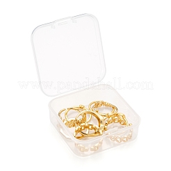 9Pcs 9 Style Brass Cuff Rings&nbsp;RJEW-LS0001-11G