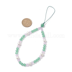 Natural & Dyed Malaysia Jade Mobile Straps&nbsp;HJEW-JM03426