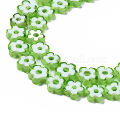 Handmade Millefiori Glass Bead Strands&nbsp;LAMP-J035-8mm-24
