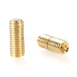 アイアン製コードエンドパーツ  エンドキャップ  コラム  ゴールドカラー  20x8mm  インナーサイズ：4x4.5mm&nbsp;LS-IFIN-K042-01G