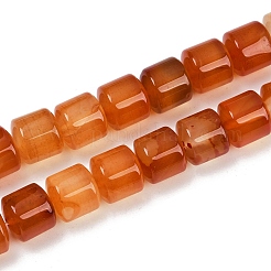 天然石赤瑪瑙ビーズ連売り  コラム  9.5~10x10~10.5mm  穴：0.8~1mm  約40個/連  15.31~15.35''（38.9~39センチメートル）&nbsp;G-G275-D06-10x10mm