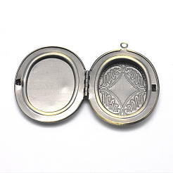 Brass Locket Pendants&nbsp;X-KK-F717-22AB-NR