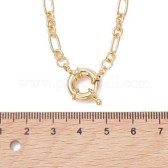 女性用真鍮楕円リンクチェーンネックレス  真鍮スプリング留め金付き  ゴールドカラー  16.81インチ（42.7cm）&nbsp;NJEW-JN06033