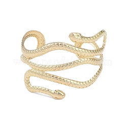 Snake Alloy Cuff Torque Bangles for Women&nbsp;BJEW-K260-01G