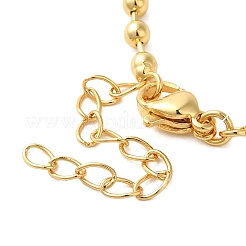 Real 18K Gold Plated Brass Pave Shell Ball Chain Locket Pendant Necklaces for Women&nbsp;NJEW-K381-02B-G
