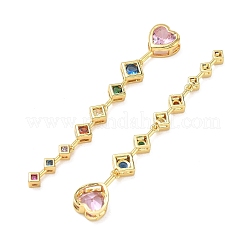 Brass Micro Pave Cubic Zirconia Big Pendants&nbsp;CU-CBA84C5-11G-01