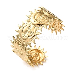 304 Stainless Steel Cuff Bangles for Women&nbsp;BJEW-P364-01A-G