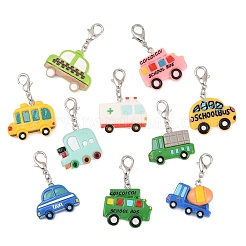 10Pcs Vehicle Theme Resin Pendant Decorations&nbsp;HJEW-YW00288