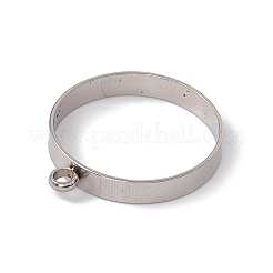 変色しない201ステンレススチールペンダント  丸いリング  ステンレス鋼色  23x20x3mm  穴：2mm&nbsp;STAS-G291-08P