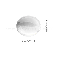 200Pcs Transparent Glass Cabochons&nbsp;GGLA-YW0001-04