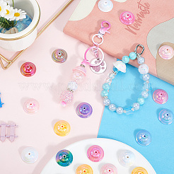 40pcs UV Plating Opaque Acrylic Beads&nbsp;OACR-SP0001-13