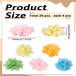 20Pcs 5 Colors Polyester Costume Accessories&nbsp;DIY-LP0003-57A