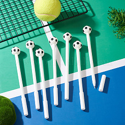 8Pcs Ball Series Cartoon Stainless Steel Pens&nbsp;AJEW-TADJ0001-37A