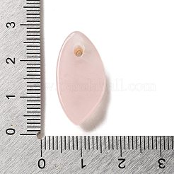 天然石ローズクォーツペンダント  金メッキ304ステンレススチール製金具付き  馬の目のチャーム  25x12.5~13x5.5mm  穴：2x1mm&nbsp;G-K355-01G-05
