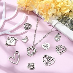 100Pcs 10 Styles Tibetan Style Alloy Pendants&nbsp;TIBEP-CJ0002-64
