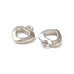 CCBプラスチックチャーム  ハートチャーム  プラチナ  14x12x2.5mm  穴：2mm&nbsp;CCB-P012-04P