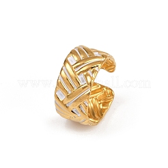 304 Stainless Steel Adjustable Enamel Cuff Rings for Women&nbsp;RJEW-A074-06G