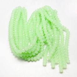 Imitation Jade Glass Bead Strands&nbsp;GLAA-F001-3x2mm-24