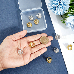 8Pcs 2 Colors Brass Beads&nbsp;KK-PH0014-64