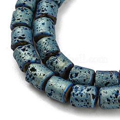 Electroplated Natural Lava Rock Beads Strands&nbsp;G-Z032-J04-12E