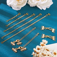2Pcs Brass Hook and S-Hook Clasps&nbsp;DIY-TA0004-25