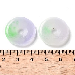 染め天然な白翡翠ペンダント  ドーナツのチャーム  アザミ  21~22x3.5~4mm  穴：4.5mm&nbsp;G-Q016-05D-01