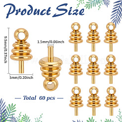 60Pcs Brass Peg Bails&nbsp;FIND-ME0001-72