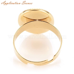 Adjustable Finger Rings Components Iron Ring Settings&nbsp;IFIN-M003-01G-NF