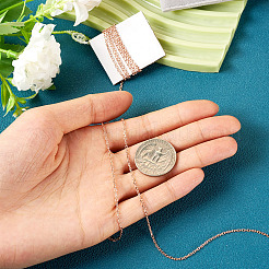 1m スターリングシルバーアズキチェーン  溶接されていない  ローズゴールド  1.5mm&nbsp;STER-TA0001-27RG-01