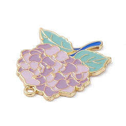 Light Gold Plated Alloy Enamel Pendants&nbsp;ENAM-D065-01KCG-02