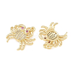 Brass Micro Pave Cubic Zirconia Pendants&nbsp;KK-C162-087B-G