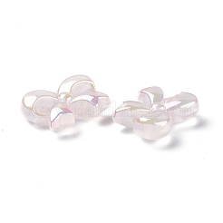 UVメッキ蓄光透明アクリルビーズ  暗闇で光る  蝶結び  ミックスカラー  28.5x37.5x12mm  穴：3.5mm&nbsp;X-OACR-P010-07