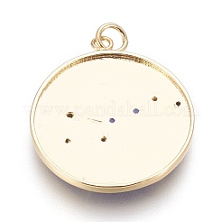 Brass Cubic Zirconia Pendants&nbsp;KK-O113-06A-G