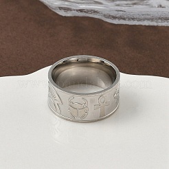 304 Stainless Steel Finger Rings for Women&nbsp;RJEW-F195-04P