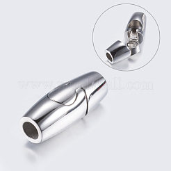 Tarnish Resistant 304 Stainless Steel Magnetic Clasps with Glue-in Ends&nbsp;STAS-P181-36P